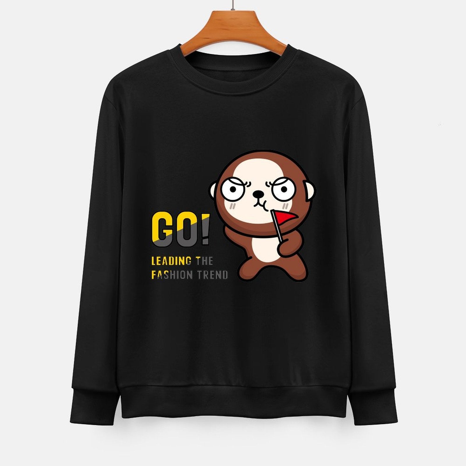 Front Patterned Long Sleeve TopPlain Chill